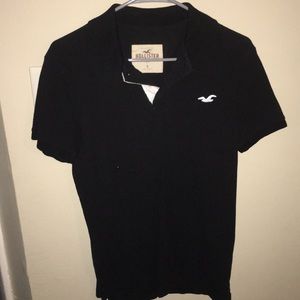 Small Black Hollister collard shirt